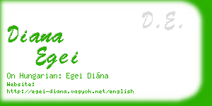 diana egei business card